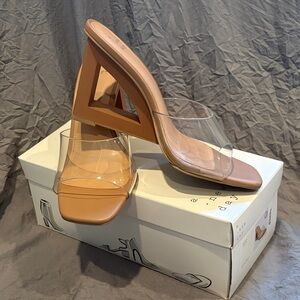 a new day Susana Heels PVC Clear Wedge Sandals